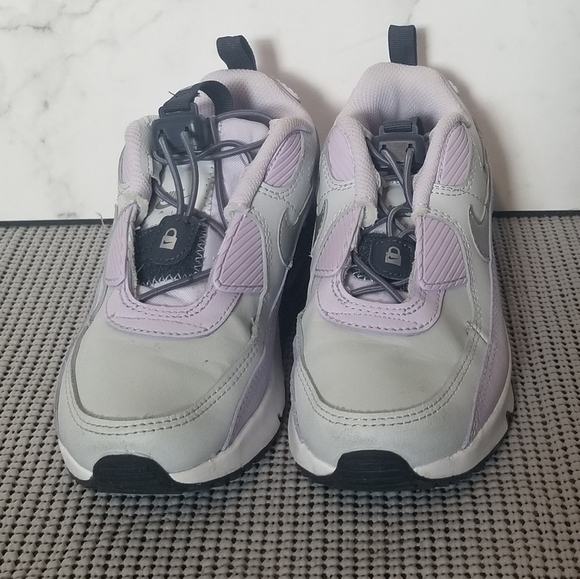 Nike Air Max 90 Toggle TD Pure Platinum Violet Kids Sneakers Shoes 1.5 Youth - Picture 5 of 10